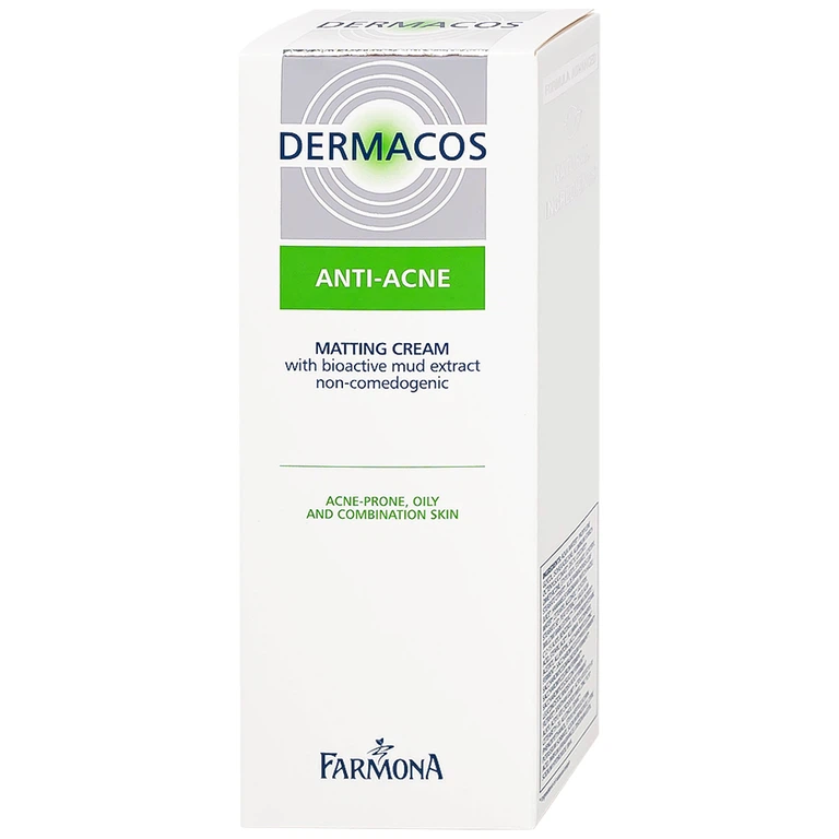 Kem Dermacos Anti-Acne Matting Cream giảm nhờn, ngăn ngừa mụn (50ml)