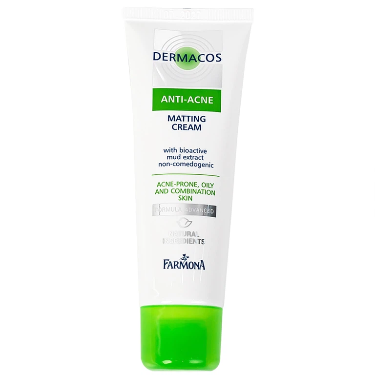 Kem Dermacos Anti-Acne Matting Cream giảm nhờn, ngăn ngừa mụn (50ml)