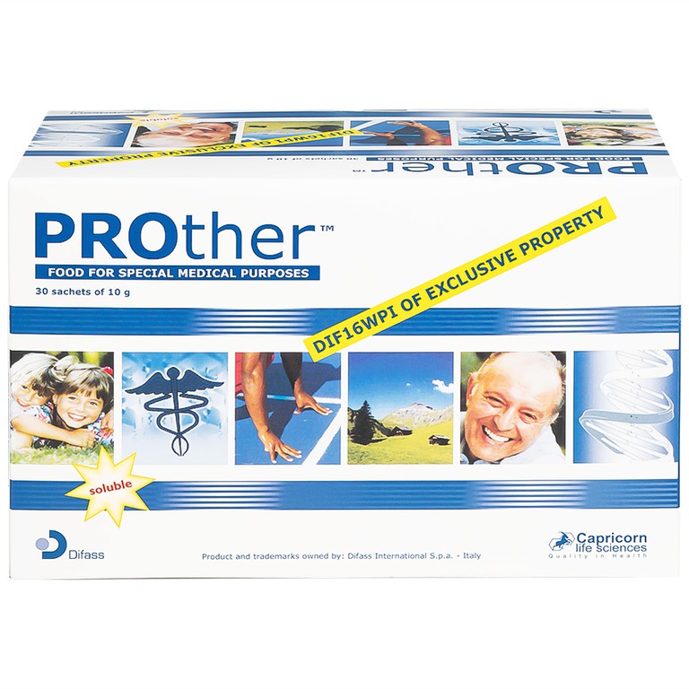 Bột dinh dưỡng y học Prother 10g Biodue Spa điều trị giảm khối lượng cơ do suy dinh dưỡng, lão hóa (30 gói)