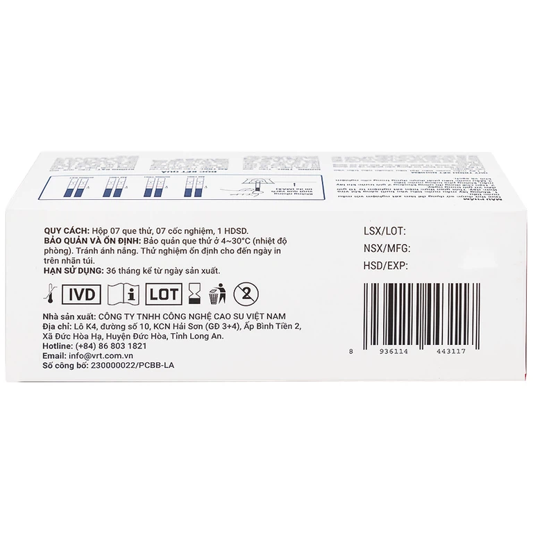 Que thử rụng trứng Safefit Test dùng để xác định ngày rụng trứng (7 que)