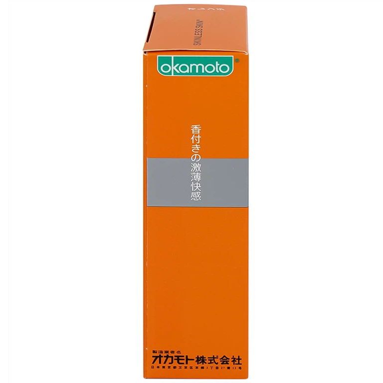 Bao cao su Okamoto Skinless skin Orange mềm mại, dẻo dai (10 cái)