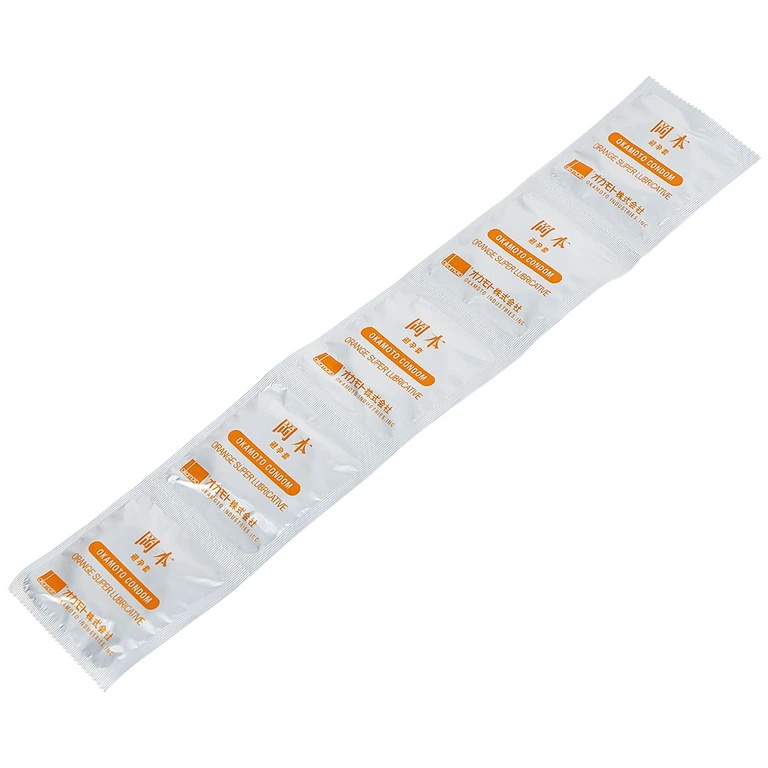 Bao cao su Okamoto Skinless skin Orange mềm mại, dẻo dai (10 cái)