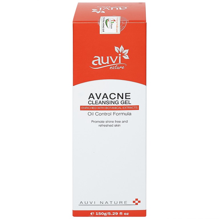 Gel rửa mặt Avacne Cleansing Auvi giúp làm sạch và giảm nhờn, dưỡng ẩm và se khít lỗ chân lông (150g)