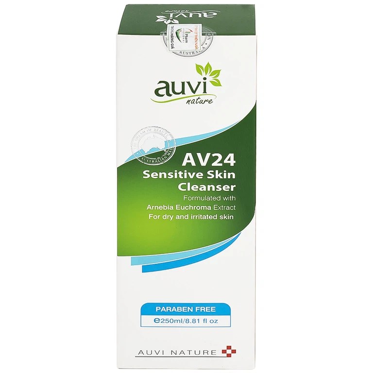 Gel tắm Auvi Nature AV24 Sensitive Skin Cleanser giúp làm sạch da và dưỡng ẩm (250ml)