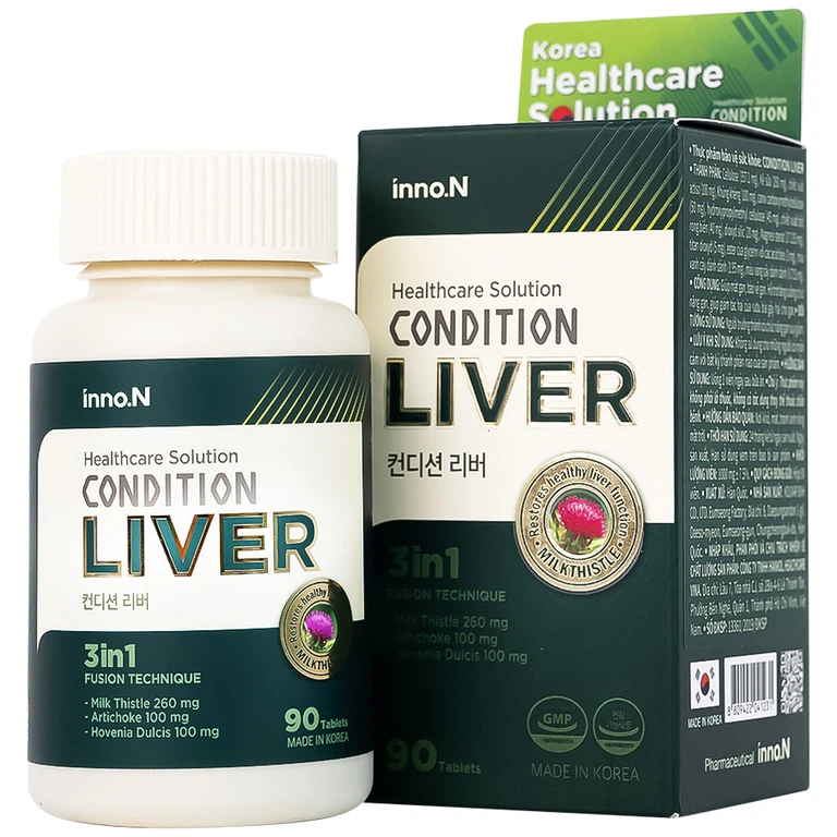 Thực phẩm bảo vệ sức khỏe Condition Liver Kolmar giúp mát gan, bảo vệ gan (90 viên)