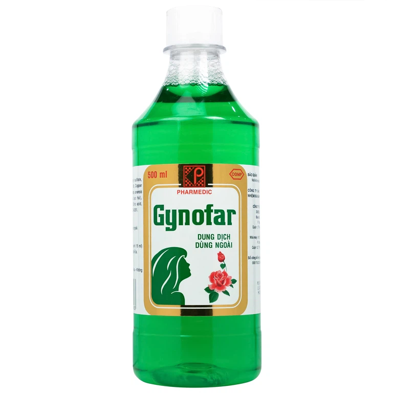 Dung dịch vệ sinh phụ nữ Gynofar sạch khuẩn, giữ cân bằng pH da (500ml)