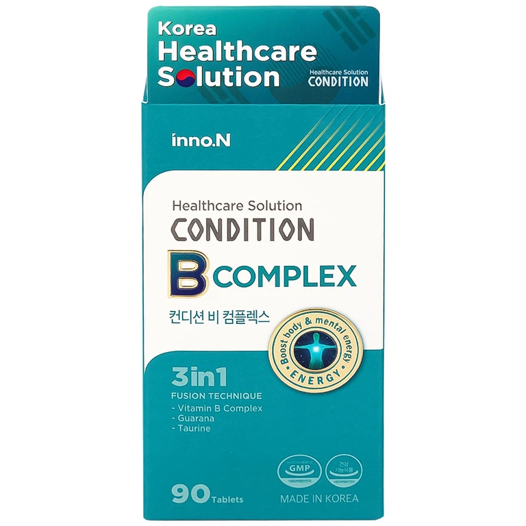 Thực phẩm bảo vệ sức khỏe Condition BComplex Kolmar hỗ trợ cung cấp năng lượng, giúp cơ thể hồi phục khi mệt mỏi (90 viên)