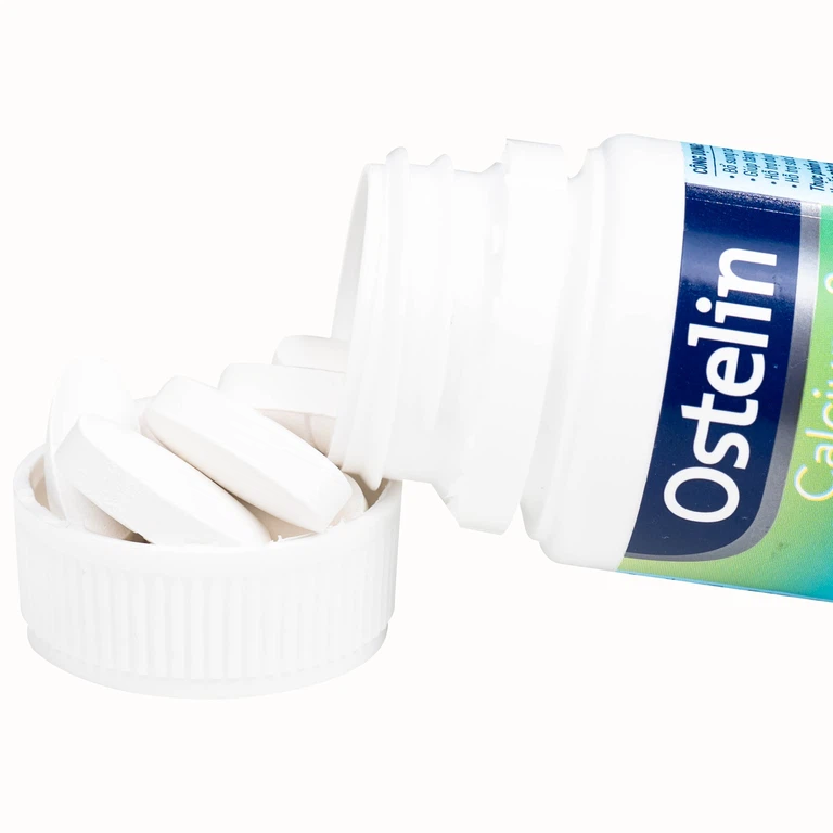 Viên uống Ostelin Calcium & Vitamin D3 Sanofi giúp tăng hấp thụ canxi, duy trì xương và răng chắc khỏe (30 viên)