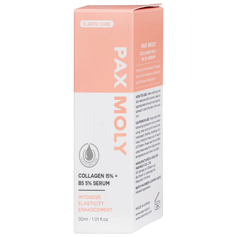 Serum Pax Moly Collagen 15% + B5 5% (Rose) giúp dưỡng ẩm, giảm nếp nhăn, cải thiện độ đàn hồi (30ml)