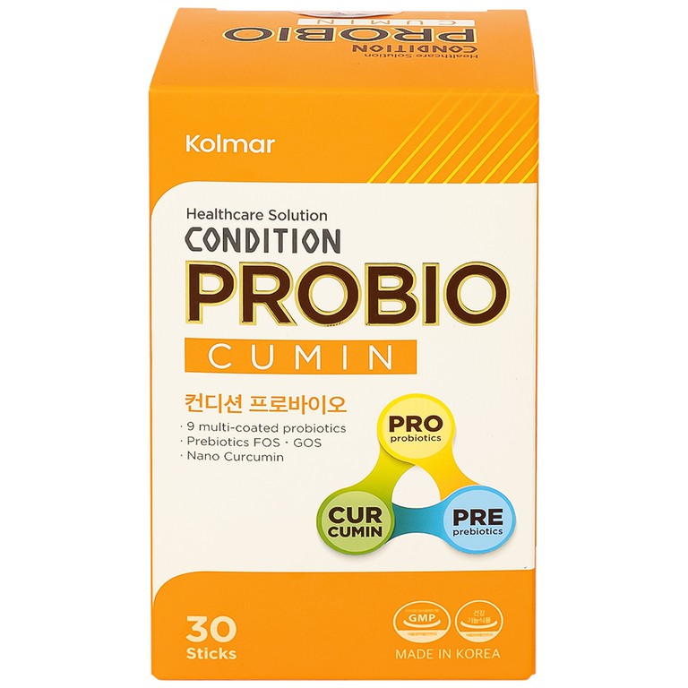 Thực phẩm bảo vệ sức khỏe Condition Probio Cumin bổ sung lợi khuẩn, hỗ trợ tăng cường tiêu hóa (30 gói x 2g)