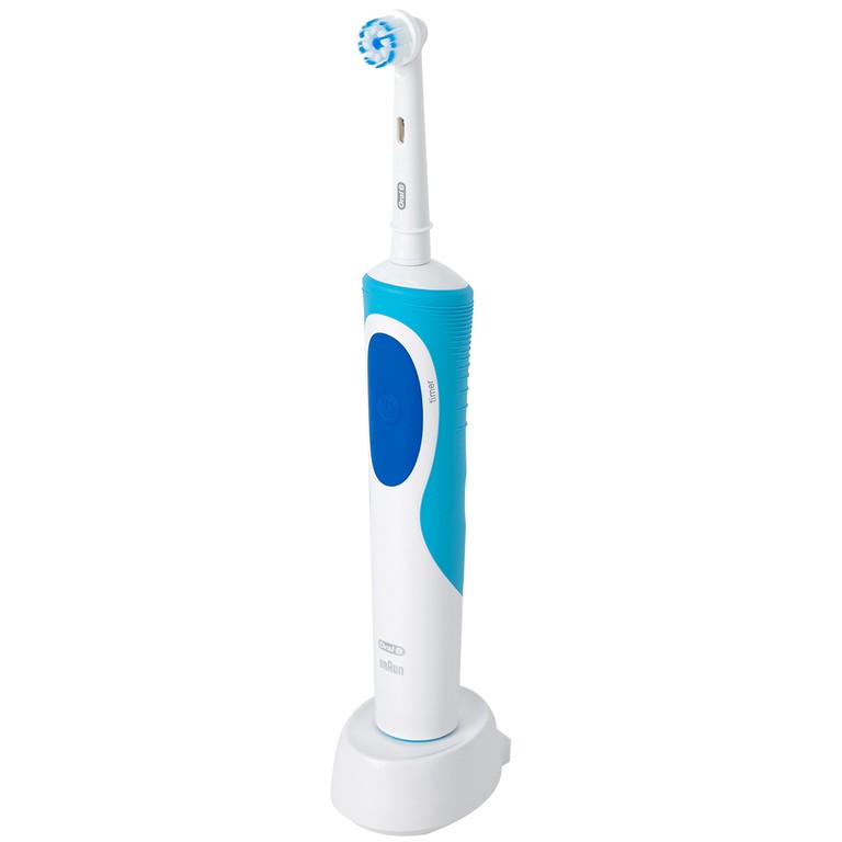 Bàn chải điện Oral-B Vitality Ultrathin D12.513 giúp làm sạch mảng bám trên răng, loại bỏ các vết ố răng