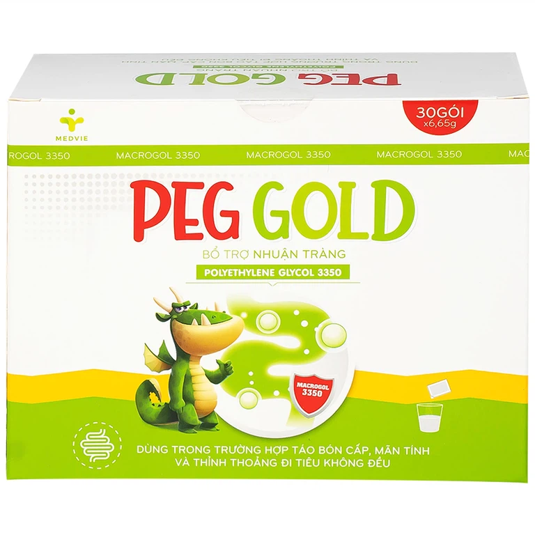 Bột pha uống Peg Gold Medvie Armephaco bổ trợ nhuận tràng (30 gói)