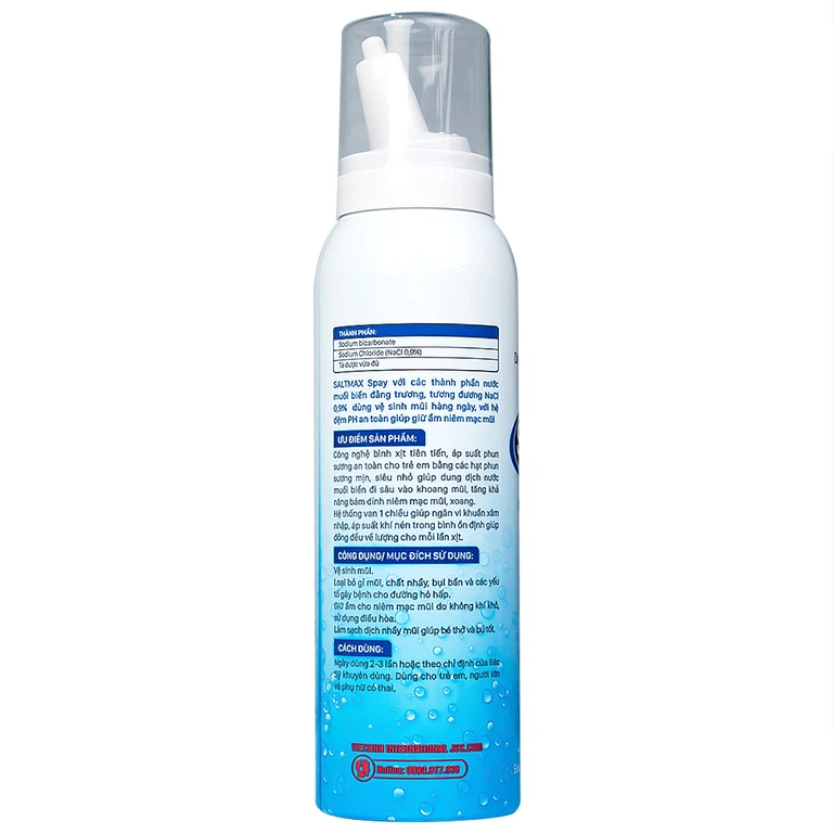 Dung dịch vệ sinh mũi Saltmax Spay 100ml Việt Sinh giữ ẩm niêm mạc mũi