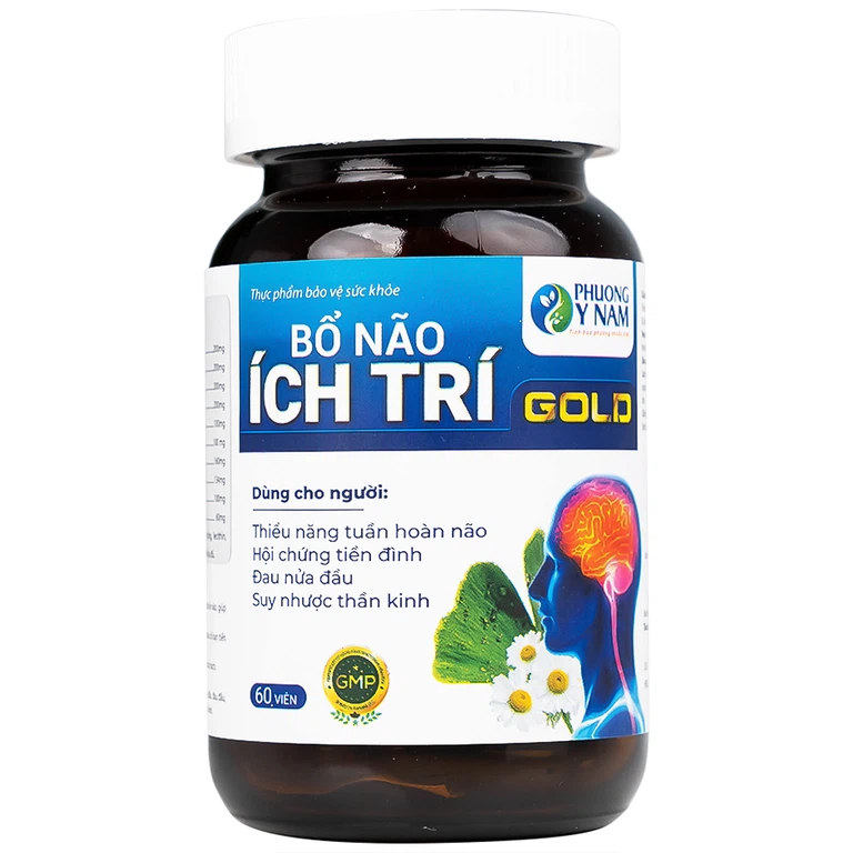 Bổ Não Ích Trí Gold Tất Thành tăng cường tuần hoàn não (60 viên)