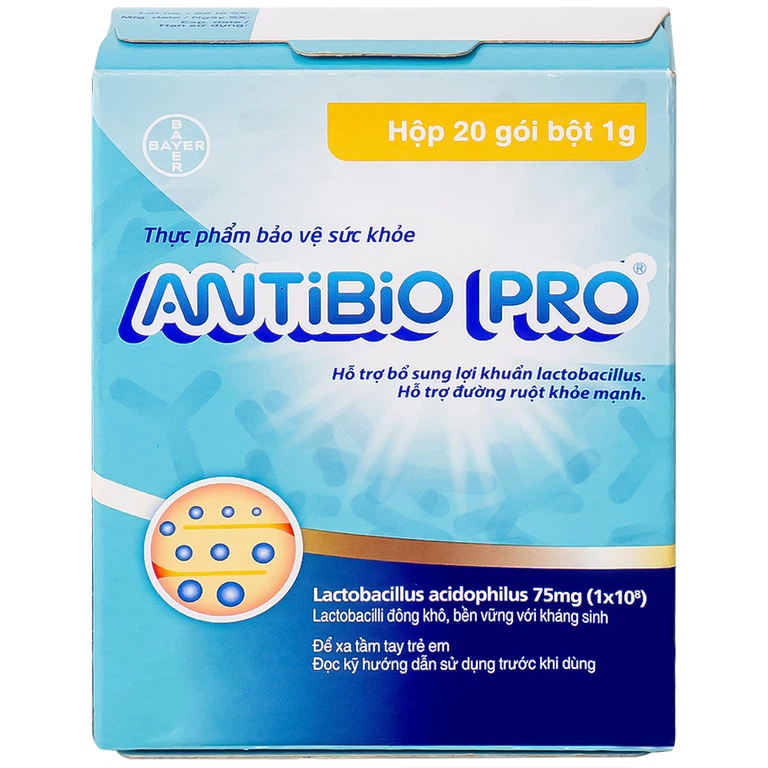 Thực phẩm bảo vệ sức khỏe Antibio Pro hỗ trợ bổ sung lợi khuẩn lactobacillus (20 gói x 1g)