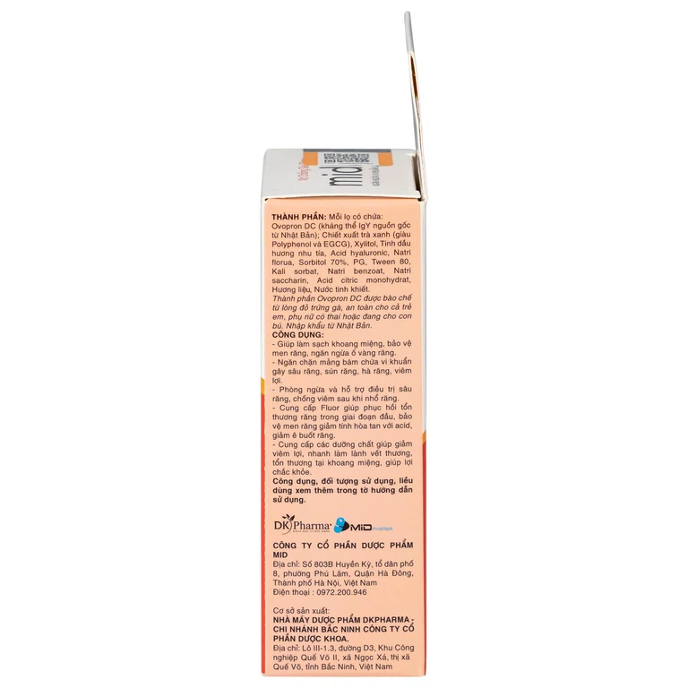 Xịt chống sâu răng Midkid 20ml DK Pharma hương táo - làm sạch khoang miệng, bảo vệ men răng