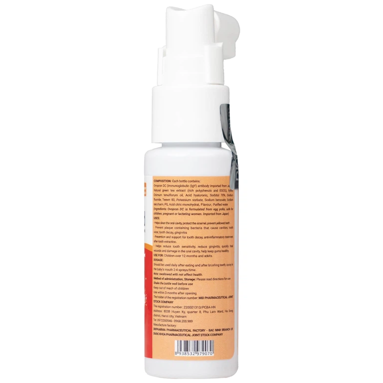 Xịt chống sâu răng Midkid 20ml DK Pharma hương táo - làm sạch khoang miệng, bảo vệ men răng