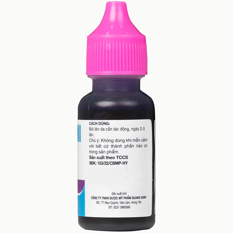 Dung dịch bôi ngoài da Castelani DL 17ml Quablue Pharma hỗ trợ phòng ngừa viêm da do bỏng da, lở loét