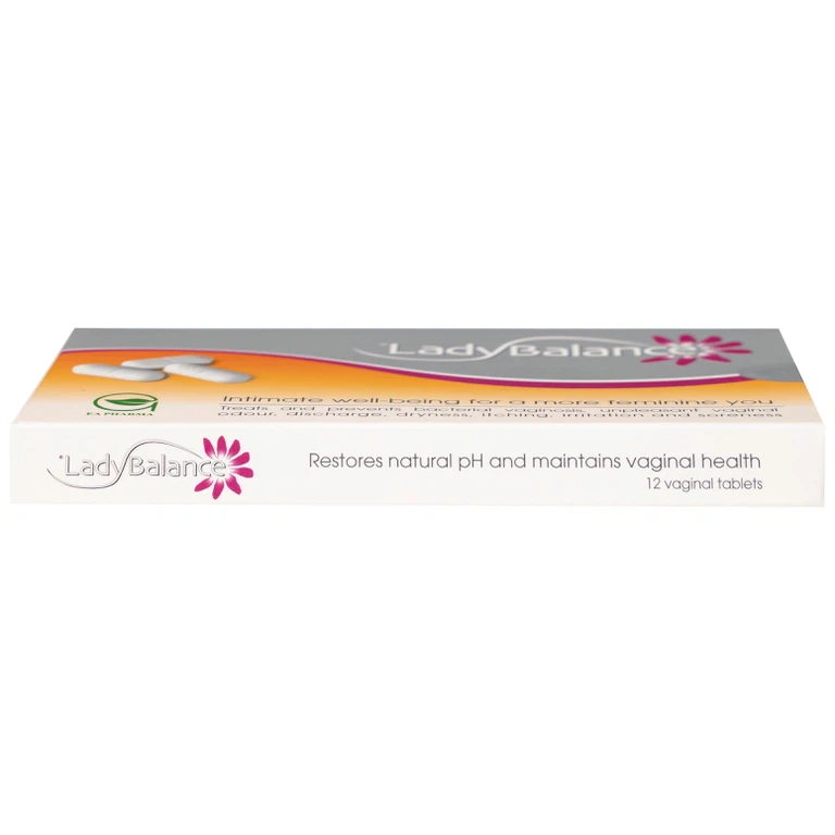 Viên đặt âm đạo LadyBalance giảm khí hư và mùi hôi âm đạo do nhiễm khuẩn âm đạo (1 vỉ x 12 viên)