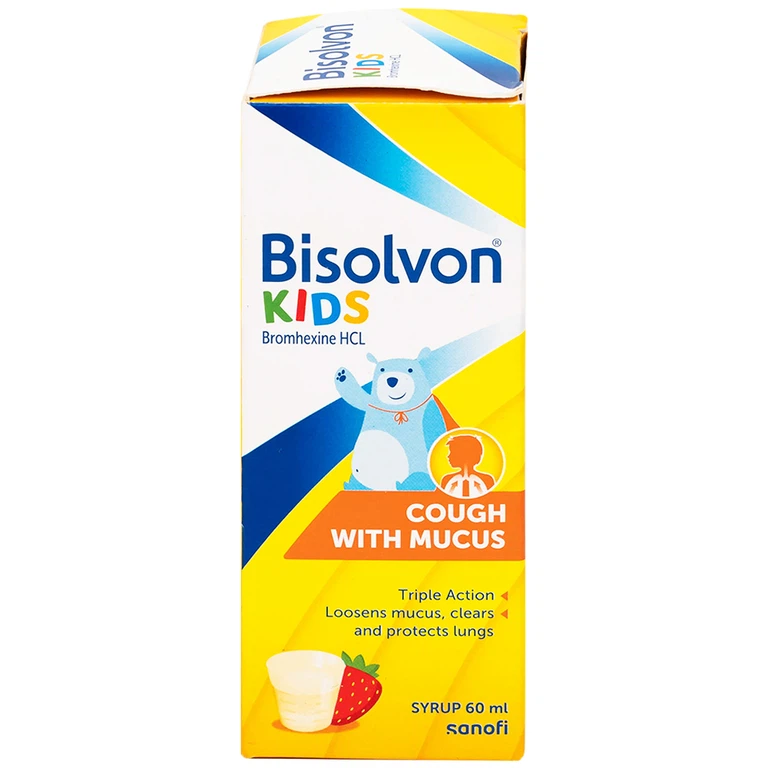 Siro Bisolvon Kids Boehringer làm loãng đờm trong các bệnh phế quản phổi cấp và mạn tính (60ml)