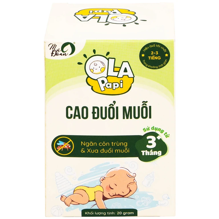 Cao đuổi muỗi Ola Papi hỗ trợ phòng cảm lạnh và tránh gió, giảm sưng tấy khi bị côn trùng đốt (20g)