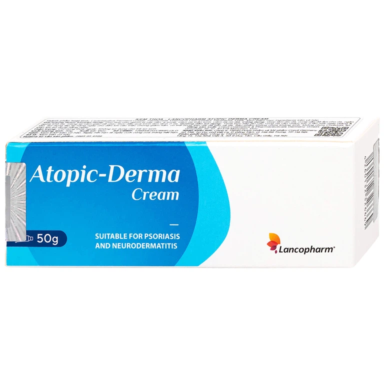 Kem dưỡng ẩm, làm dịu da vị vẩy nến, á sừng, viêm da cơ địa - Atopic Derma Cream Lancopharm 50g