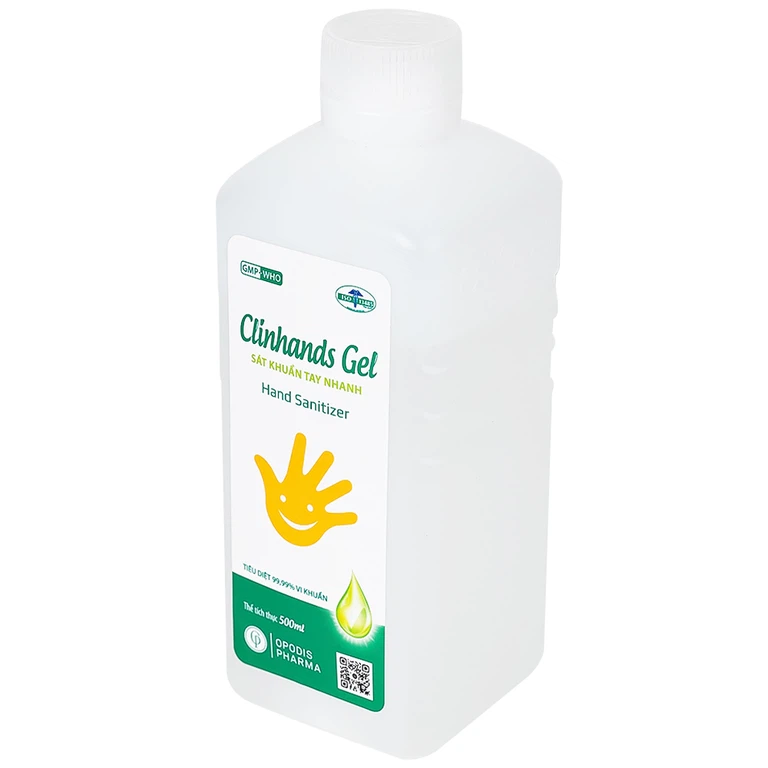 Gel Sát Khuẩn Tay Clinhands Gel 500ml Opodis Pharma chống lại các vi khuẩn, vi nấm gây bệnh lây nhiễm