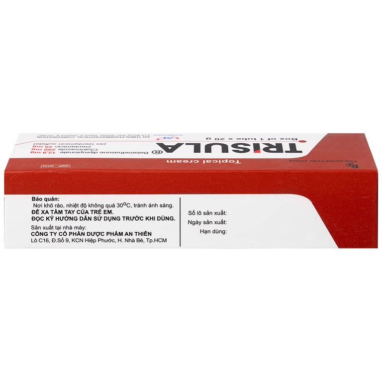 Kem bôi da Trisula 20g An Thiên Pharma điều trị các bệnh nhiễm khuẩn ngoài da 