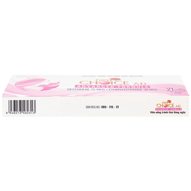 Thuốc tránh thai hàng ngày New Choice AD Advanced Formula Nam Hà (1 vỉ x 21 viên)