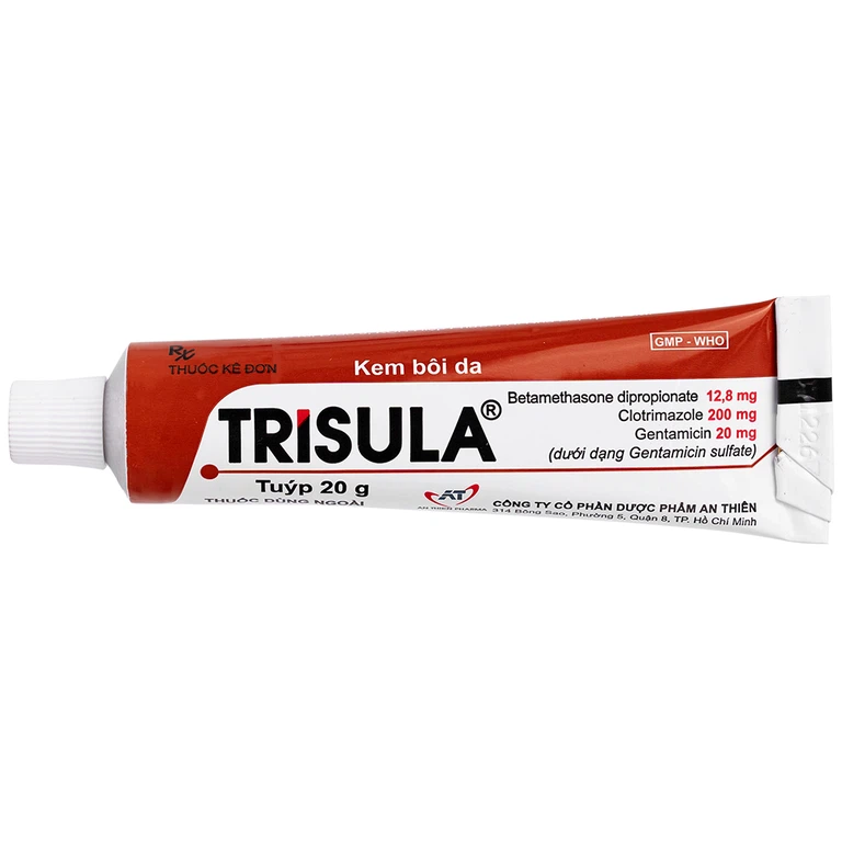 Kem bôi da Trisula 20g An Thiên Pharma điều trị các bệnh nhiễm khuẩn ngoài da 