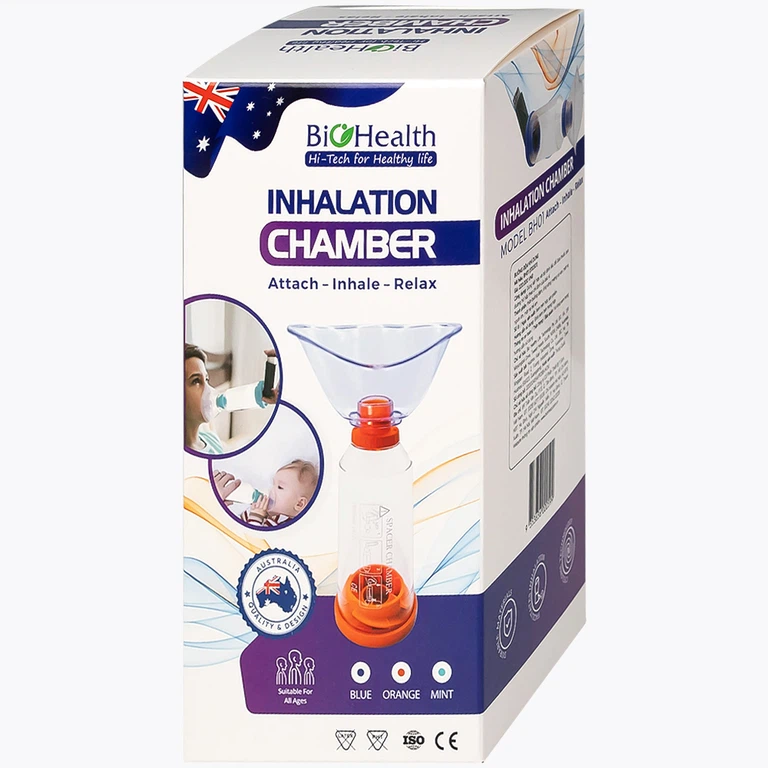 Buồng đệm khí dung Inhalation Chamber BH01 220ml Biohealth đưa thuốc vào bằng đường hô hấp