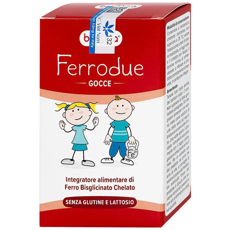 Dung dịch Ferrodue 15ml Buona bổ sung sắt cho cơ thể, giảm nguy cơ thiếu máu 