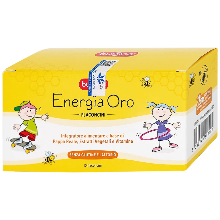 Dung dịch Bouna Energia Oro hỗ trợ bồi bổ sức khỏe, giúp tăng cường thể lực (10 lọ x 10ml)