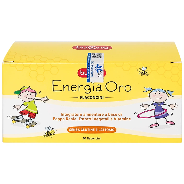 Dung dịch Bouna Energia Oro hỗ trợ bồi bổ sức khỏe, giúp tăng cường thể lực (10 lọ x 10ml)