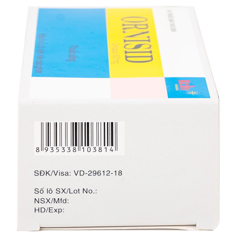 Thuốc Ornisid 500mg Reliv điều trị nhiễm amip ở ruột và gan (5 vỉ x 6 viên)
