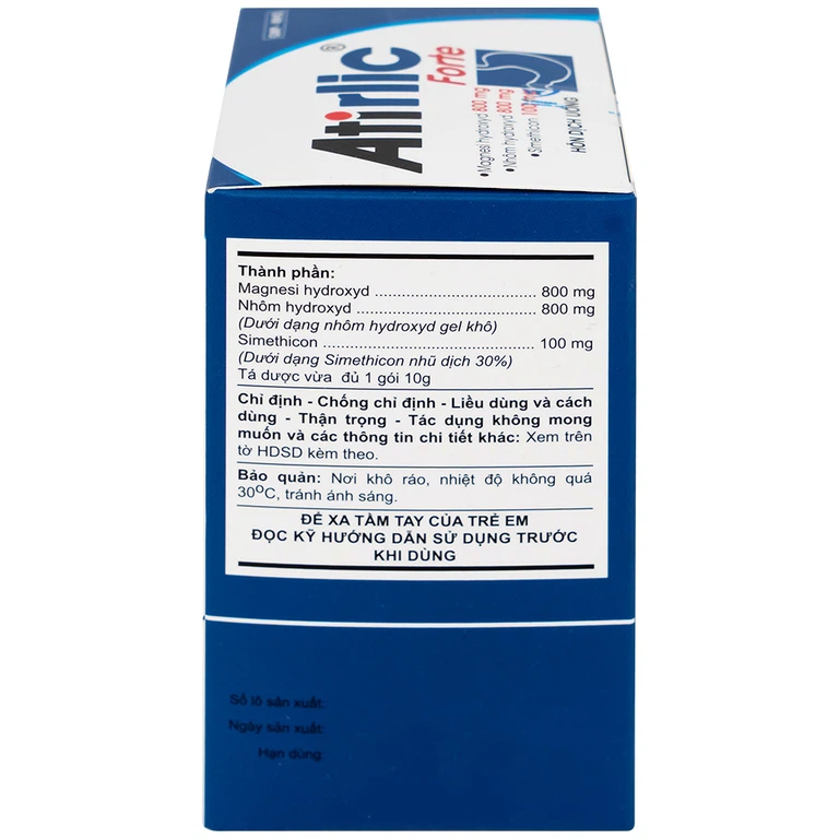 Hỗn dịch uống Atirlic forte 10g An Thiên giảm triệu chứng tăng acid dạ dày (20 gói)