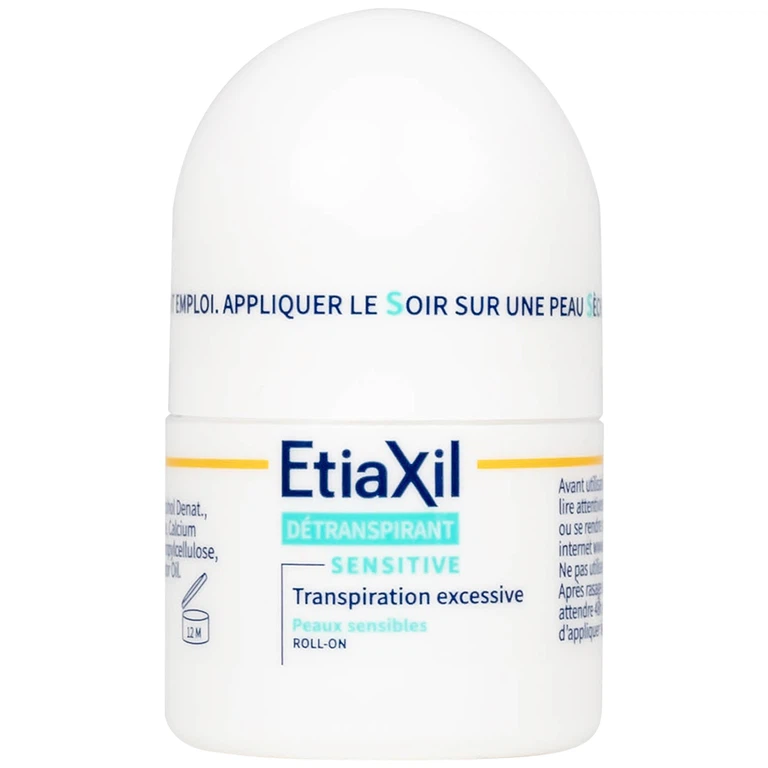 Lăn khử mùi EtiaXil Detranspirant Aisselles Peaux Sensibles chống mùi đặc trị dành cho da nhạy cảm (15ml)