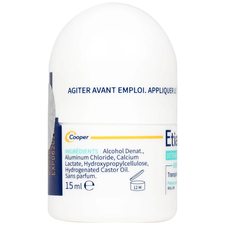 Lăn khử mùi EtiaXil Detranspirant Aisselles Peaux Sensibles chống mùi đặc trị dành cho da nhạy cảm (15ml)