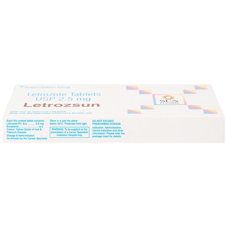 Thuốc Letrozsun 2.5mg Sun Pharma hỗ trợ điều trị ung thư vú (2 vỉ x 14 viên)