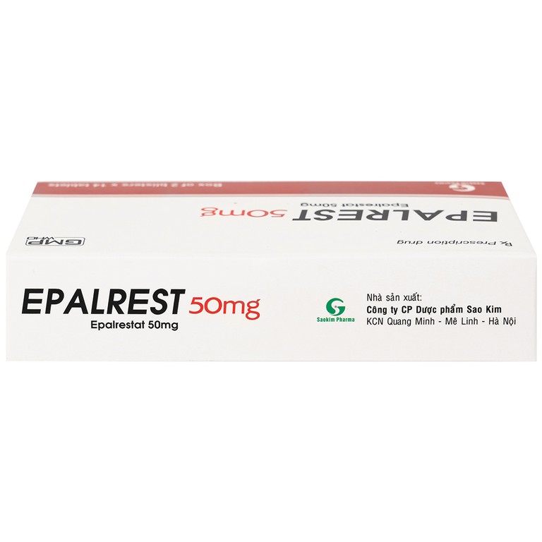 Thuốc Epalrest 50mg SaoKim Pharma phòng và điều trị biến chứng đái tháo đường (2 vỉ x 14 viên)