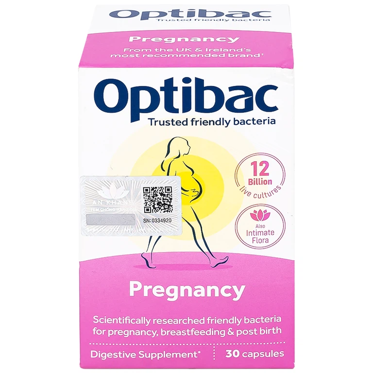 Viên uống Optibac Pregnancy bổ sung lợi khuẩn cho đường ruột, hỗ trợ tiêu hóa (30 viên)