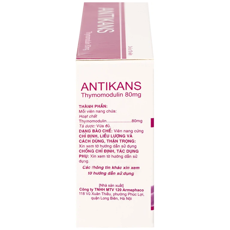 Thuốc Antikans Armephaco hỗ trợ tăng cường hệ miễn dịch (3 vỉ x 10 viên)