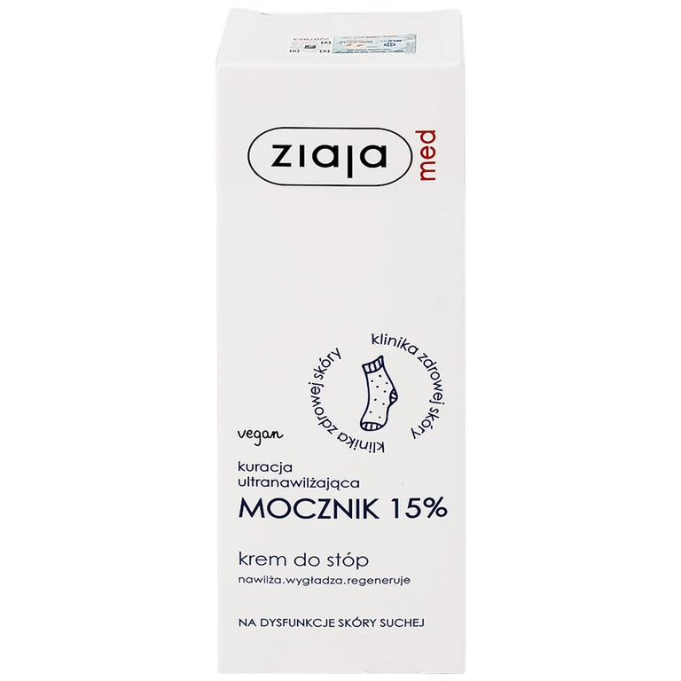Kem mềm da Ziaja Med Mocznik 15% làm mềm, dưỡng ẩm, chăm sóc da khô (100ml)