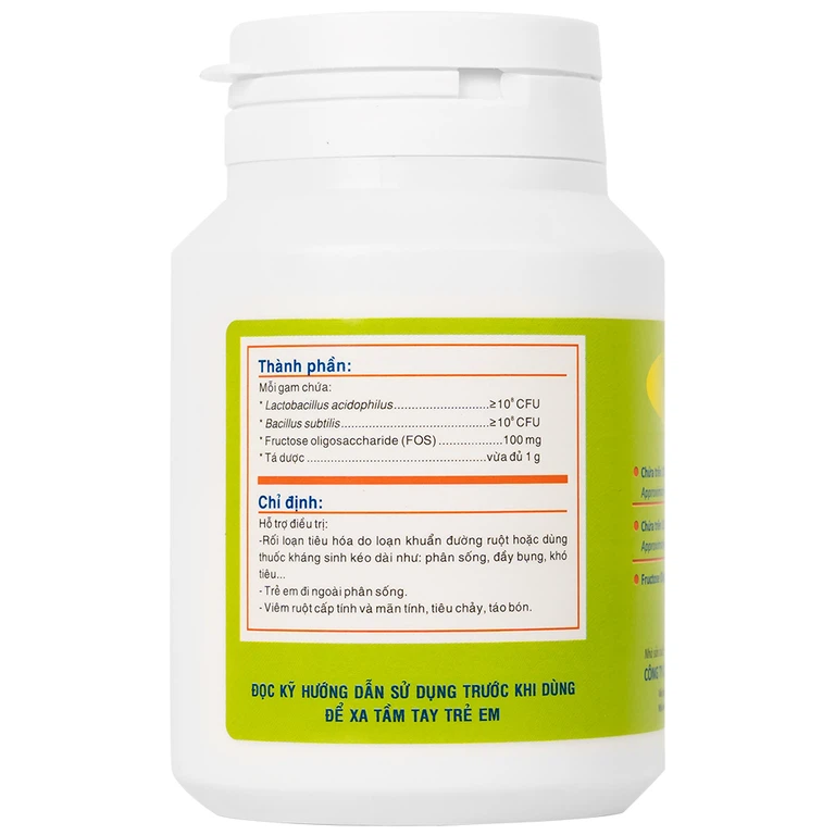 Thuốc Pro-Acidol Plus 50g Biopharco điều trị rối loạn tiêu hóa, viêm ruột, tiêu chảy, táo bón 