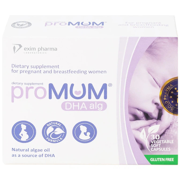 Viên uống proMUM DHA Alg bổ sung DHA cho phụ nữ có thai và cho con bú (3 vỉ x 10 viên)