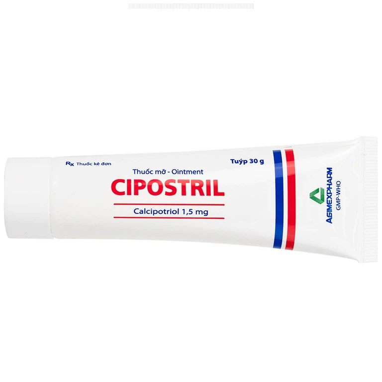 Thuốc mỡ Cipostril 1.5mg Agimexpharm điều trị tại chỗ vảy nến mảng mức độ nhẹ đến vừa (30g)