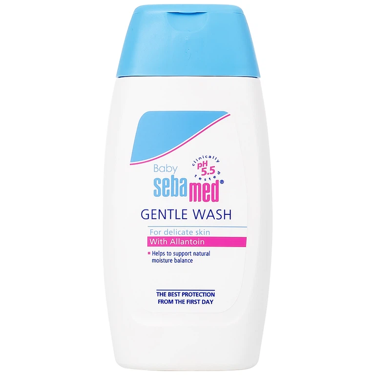 Sữa tắm gội dịu nhẹ toàn thân Baby Sebamed Gentle Wash pH5.5 giúp làm sạch bụi bẩn bám trên da bé (200ml)