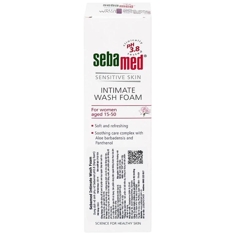Dung dịch vệ sinh phụ nữ Intimate Wash Foam Sebamed giúp làm sạch dịu nhẹ đa vùng kín, giúp ngăn mùi hôi (200ml)