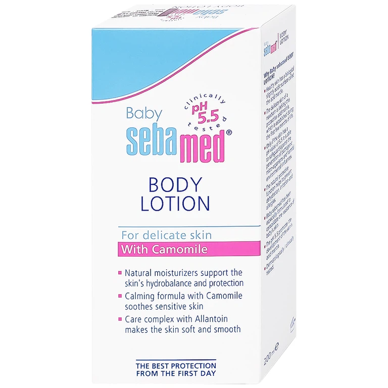 Sữa dưỡng ẩm toàn thân cho bé Baby Sebamed Body Lotion ph 5.5 giúp da không bị khô ráp, dưỡng ẩm toàn thân (200ml)