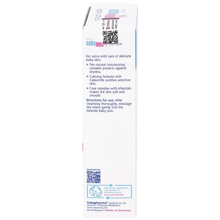 Sữa dưỡng ẩm toàn thân cho bé Baby Sebamed Body Lotion ph 5.5 giúp da không bị khô ráp, dưỡng ẩm toàn thân (200ml)